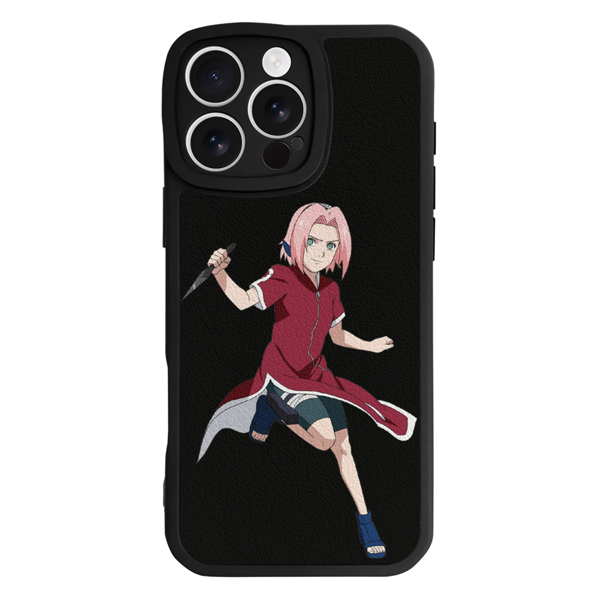 （画像用） NARUTO -ナルト- 春野サクラ Haruno Sakura 【iPhone 16シリーズ対応】シリコンスマホケース（レザー調） 材質：シリコン